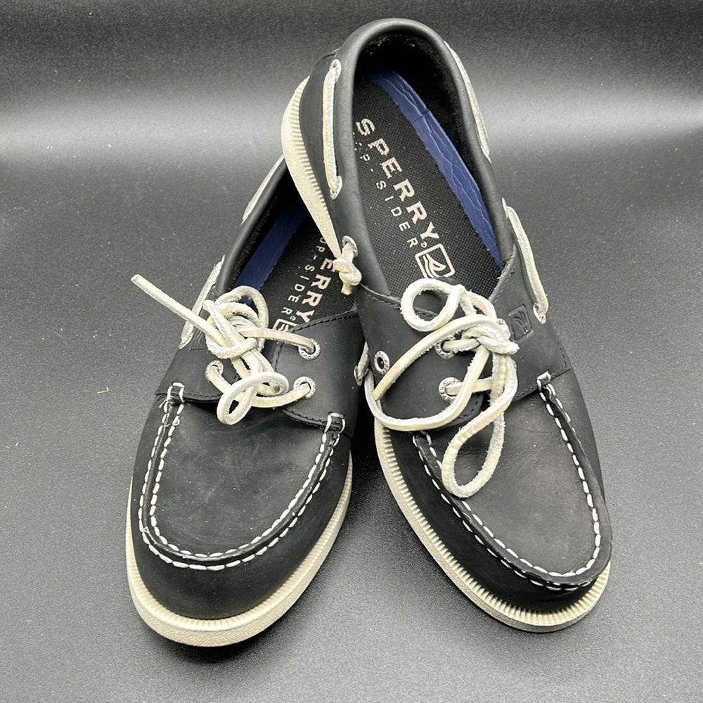 Men's Pre Loved Sperry Top Siders, Navy Leather, SZ 8M